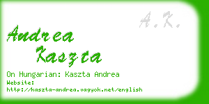 andrea kaszta business card